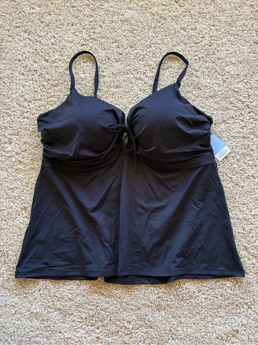 Lands' End Women's Lifting Tankini Top - 18 - Black